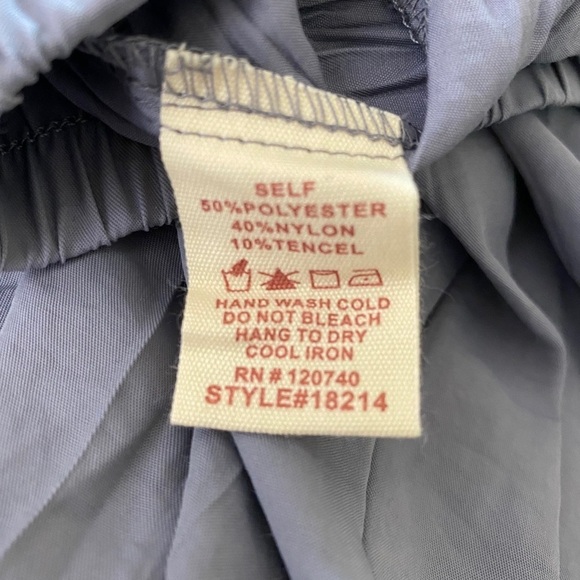 Mystree Crinkly Wide Leg Tie Pants - Size Large - Picture 7 of 8